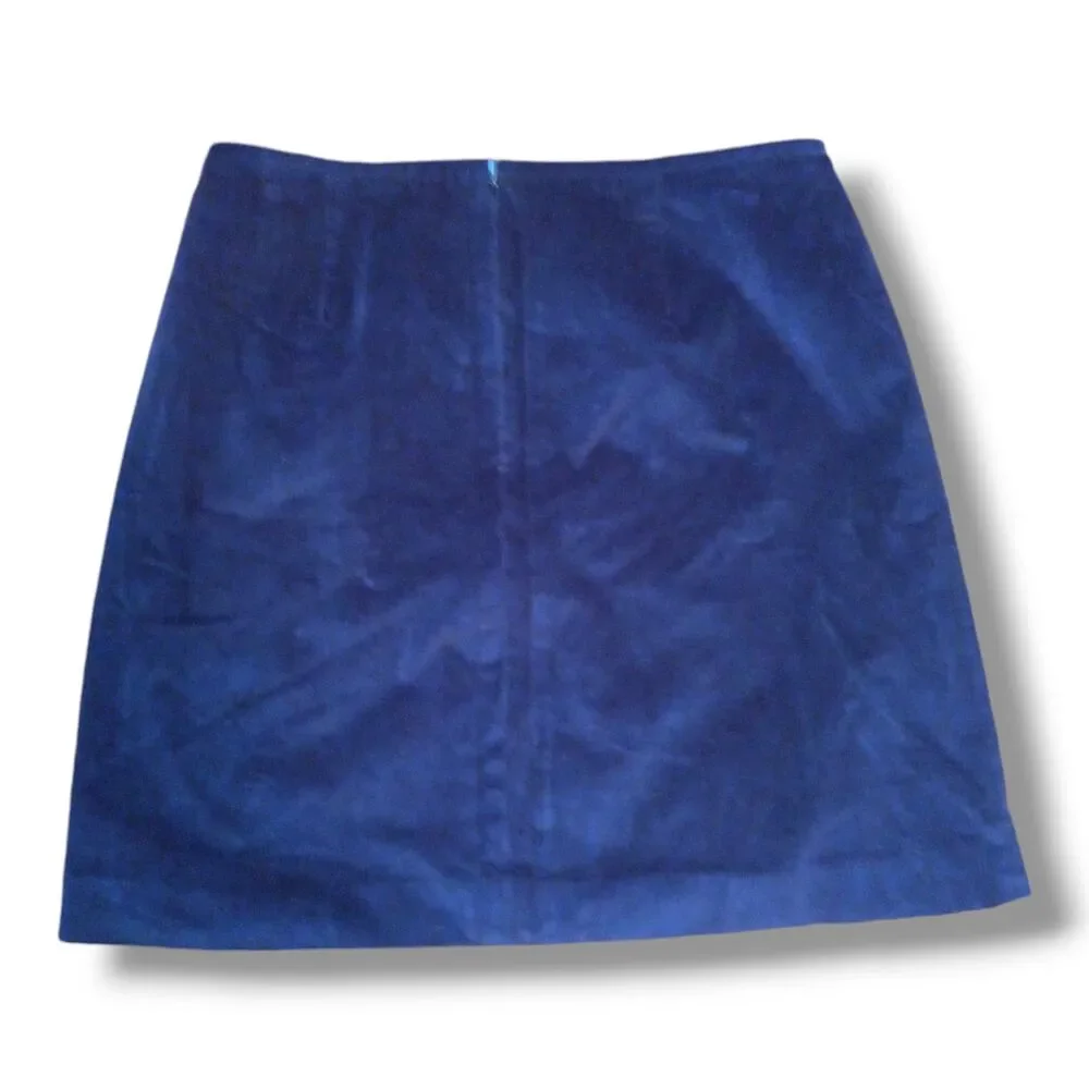 Crown and Ivy Aline Velvet Corduroy Skirt-Size 8-Lined-Button Detail-Zip Close